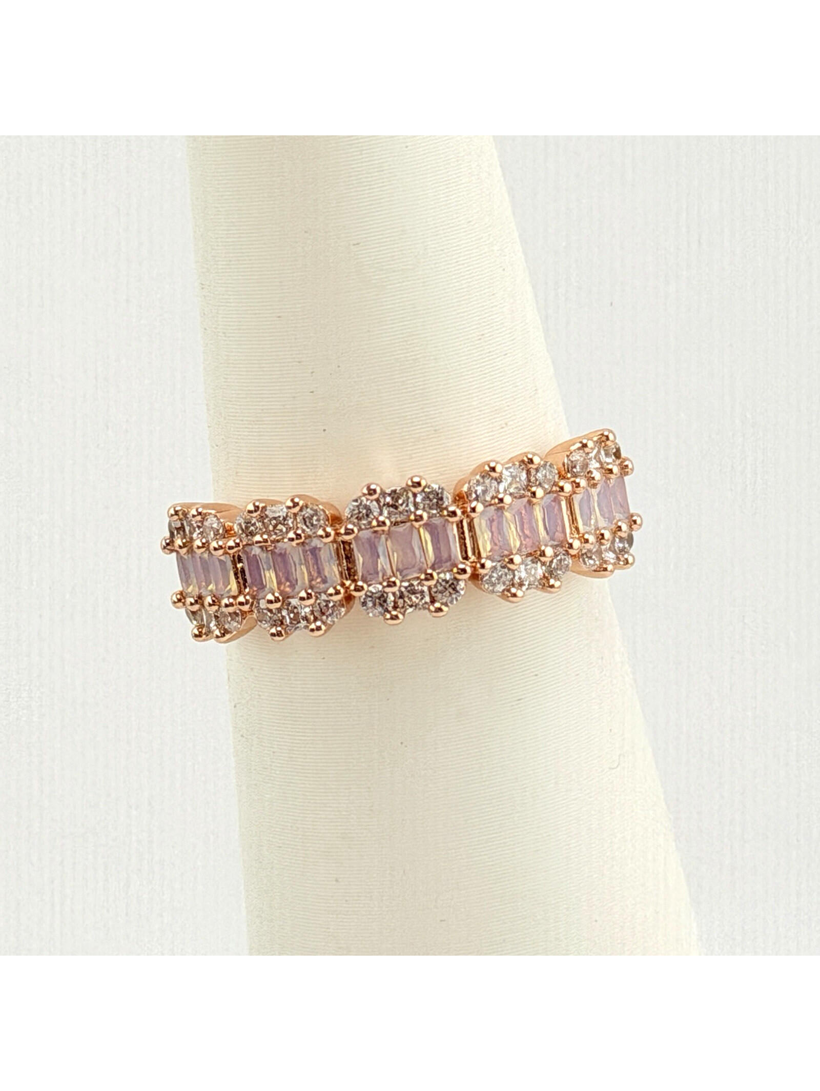 Bomb Party Ring Sz 8 "One In The Same" White Opal On Rose Gold Rbp5661 Retro